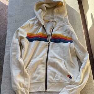 Aviator Nation Retro Striped Zip Hoodie